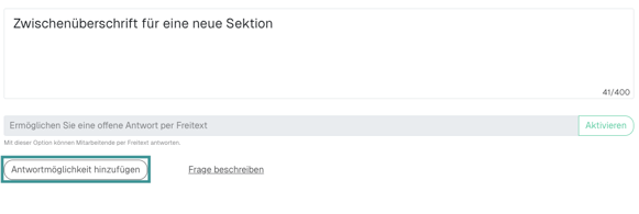 ANtwortmöglichichkeit