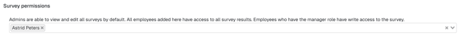 Survey permissions