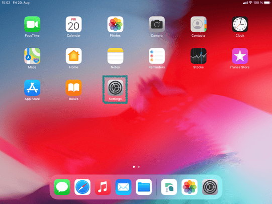 iPad Homescreen & settings EN