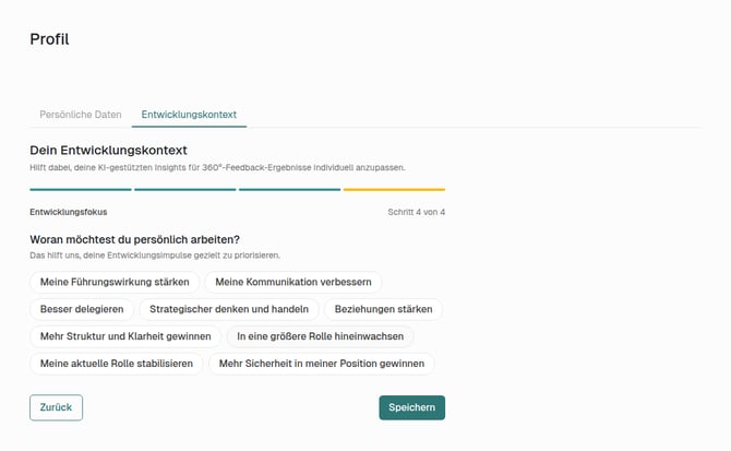 Schritt 4 – Entwicklungsfokus