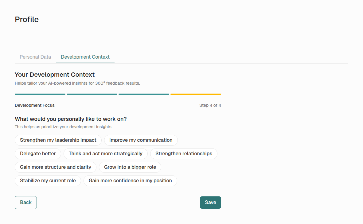 Step 4 – Development Focus